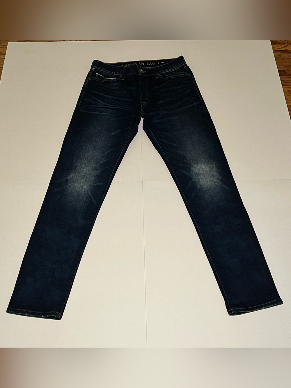 American Eagle Outfitters Men’s Dark Indigo Slim Straight Jeans